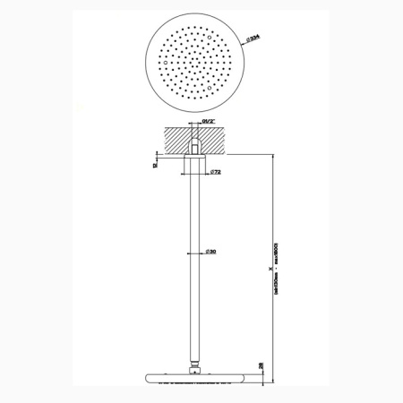 Верхний душ Gessi Goccia 33768#031