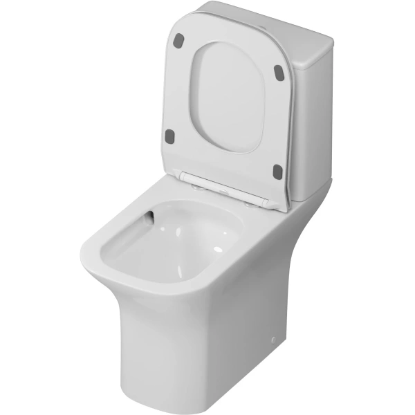 Унитаз-компакт Grossman GR-4464SQ безободковый, торнадо, с сиденьем микролифт, белый