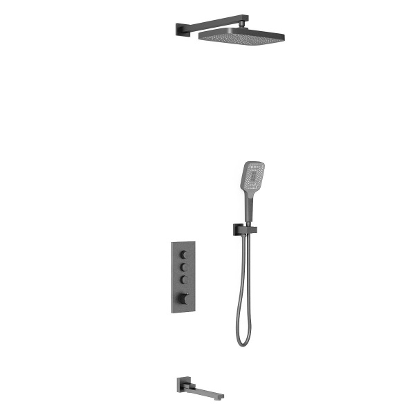 Душевой комплект Vincea VSFW-433T1GM вороненная сталь