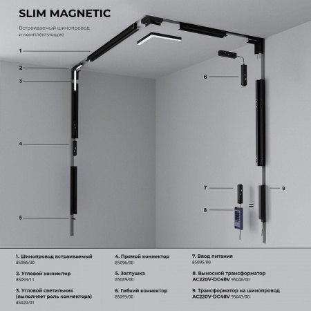 Встраиваемый светильник Elektrostandard Slim Magnetic a063540