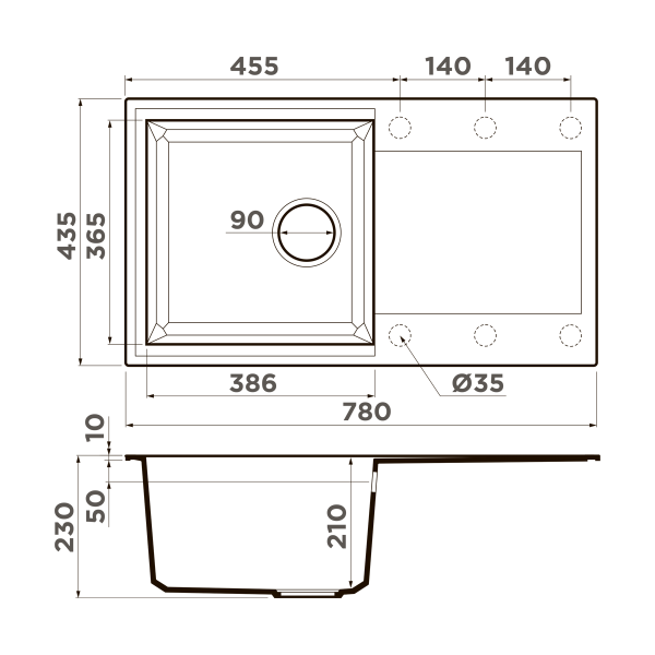 Кухонная мойка Omoikiri Sakaime 78-PL Tetogranit/платина 4993196