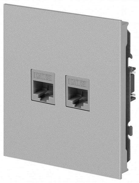Розетка двойная Ethernet RJ-45 без рамки Эра Arktik Б0070486