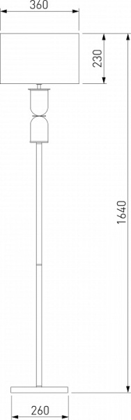 Торшер Eurosvet Caprera 01154/1 никель