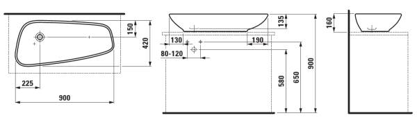 Раковина Laufen Palomba 8.1680.1.000.112.1