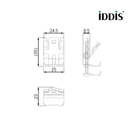 Комплект крепежей мойки Iddis Optima Home 002M006i77 хром глянец