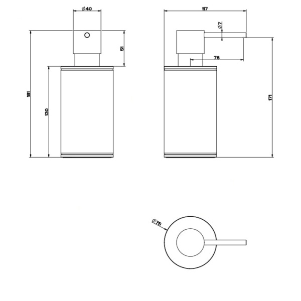 Дозатор для мыла Gessi 316 54738#299 черный