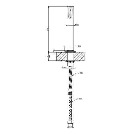 Душевой комплект Gessi Inciso 58137#707 черный