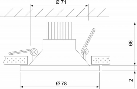 Встраиваемый светильник Elektrostandard Lin a063926