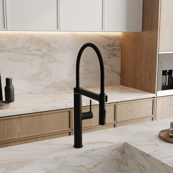 Смеситель для кухни WasserKRAFT A8867 черный матовый