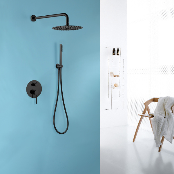 Душевой комплект Abber Emotion AF8818B черный матовый