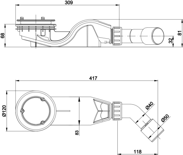 Сифон для ванны Bette Solid B640-000