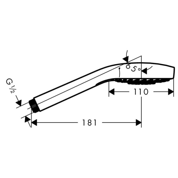Душевая лейка Hansgrohe Croma Select S Multi EcoSmart 26801400 хром/белый