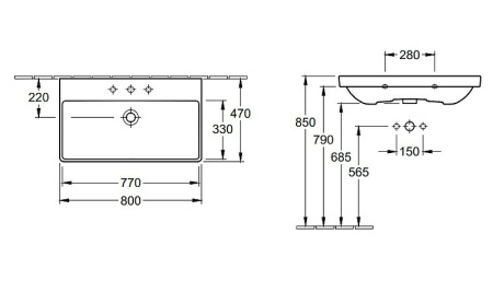 Раковина Villeroy&Boch Avento 41568001
