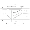 Акриловая ванна 177x130 см L Duravit Paiova 5 700390000000000