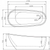 Акриловая ванна BelBagno BB15 173x77,5 см, отдельностоящая, белый