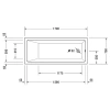 Акриловая ванна 170x70 см Duravit Vero Air 700411000000000