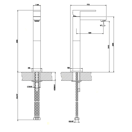 Смеситель для раковины Gessi Rettangolo 11922#031