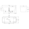 Акриловая ванна BelBagno BB60-1700 170x77 см, отдельностоящая, белый