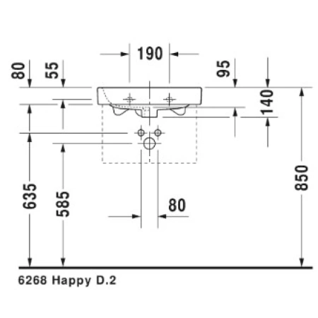 Раковина 50x36 см Duravit Happy D.2 0710500000