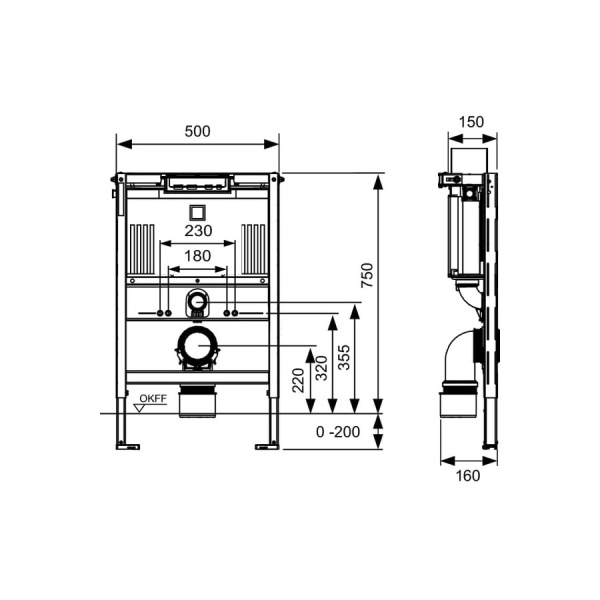 Бачок скрытого монтажа Tece TECEprofil 9300291