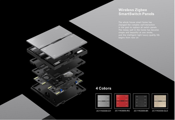 Панель универсальная сенсорная накладная iLedex Technical VISION48/22 SP 48V-4-BK