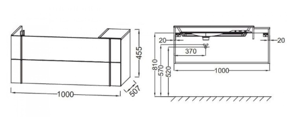 Тумба под раковину 100 см Jacob Delafon Nouvelle Vague EB3031-E73 фактурный дуб