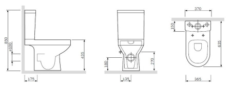Унитаз напольный Am.Pm Spirit 2.0 FlashClean C708600WH