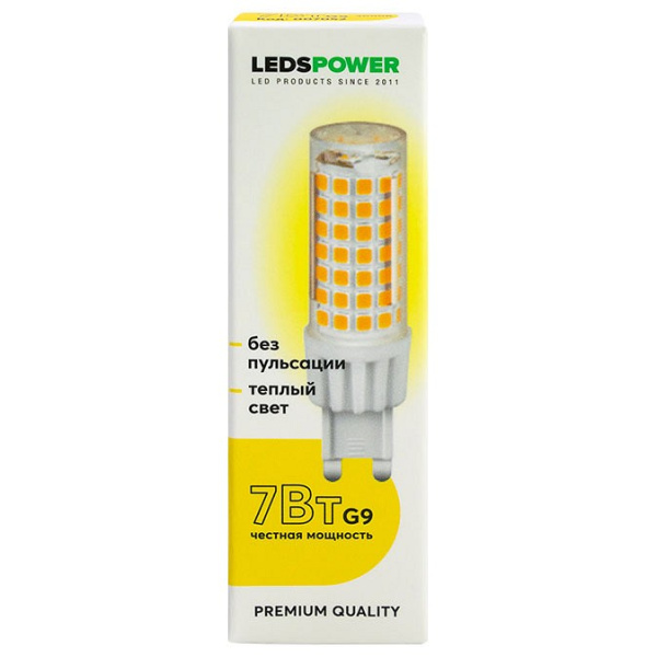 Лампа светодиодная LEDS POWER  G9 7Вт 3000K 007052
