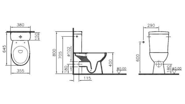 Унитаз-компакт Vitra S10 9822B003-7204