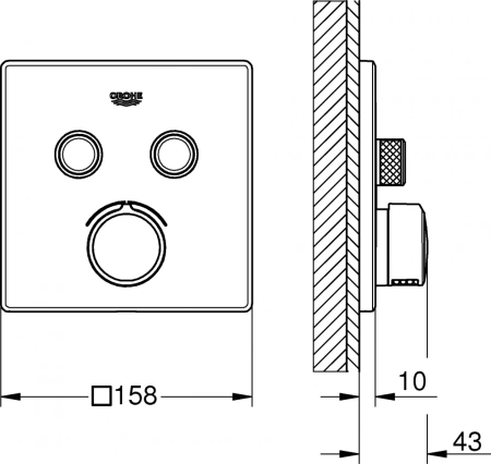 Смеситель Grohe Grohtherm SmartControl 29148000 хром