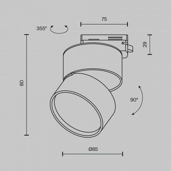 Накладной светильник Maytoni Technical Онда TR007-1-12W3K-W-1