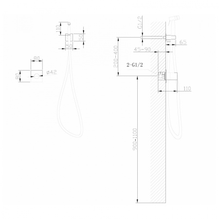 Гигиенический душ Abber Rund AF8725SP сатин