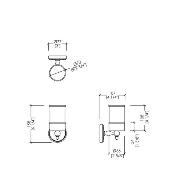 Стаканчик для зубных щеток Devon&Devon Dorothy DOR403BR бронза