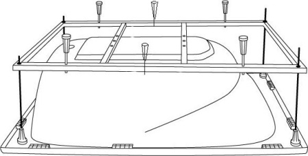 Каркас для ванны Riho 200x90 усиленный
