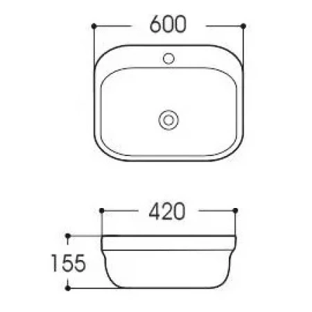 Раковина Aquatek Амадео AQ6042-00 60x42 см, белый