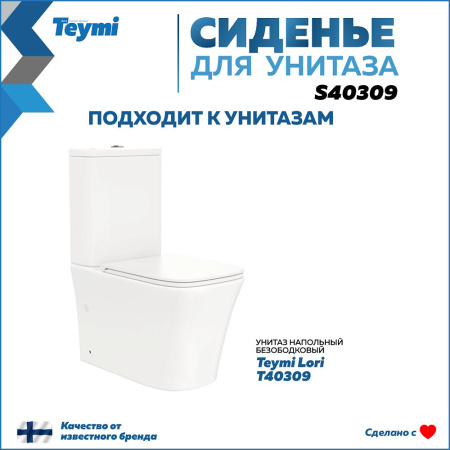Крышка-сиденье для унитаза Teymi Lori S40309 белый
