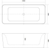 Акриловая ванна Aquatek Квадро 180x80 см AQ-K27880, белый