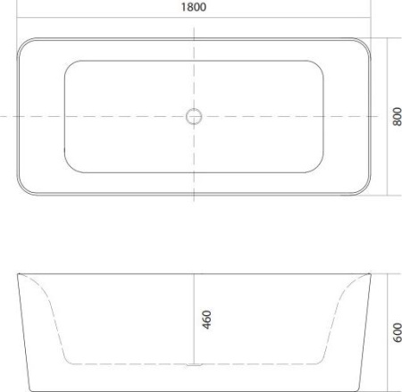 Акриловая ванна Aquatek Квадро 180x80 см AQ-K27880, белый