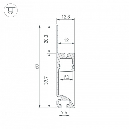 Профиль для плинтусов Arlight ARH-PLINTUS 041213