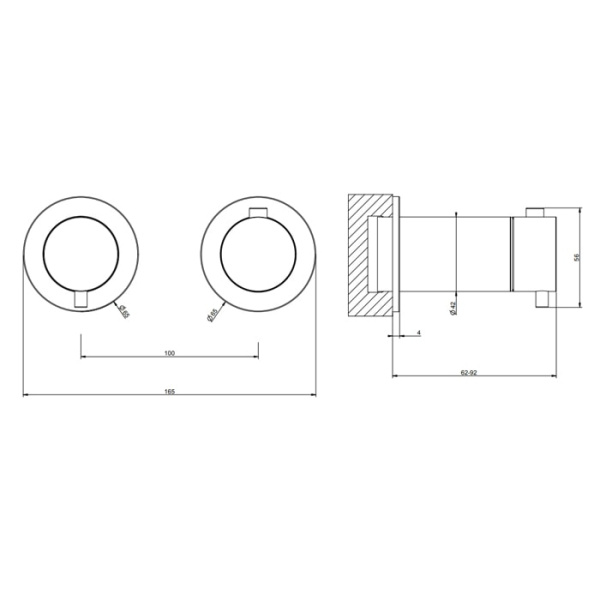 Смеситель для душа Gessi 316 54236#299 черный матовый