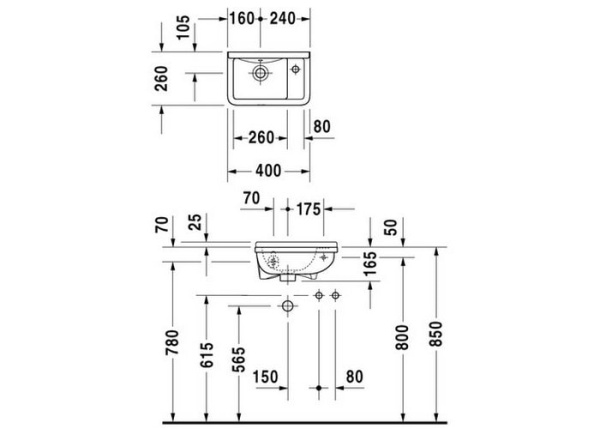 Раковина Duravit Starck 3 0751400000