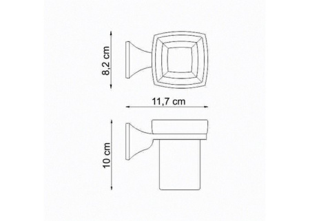 Подстаканник стеклянный WasserKRAFT Wern K-2528