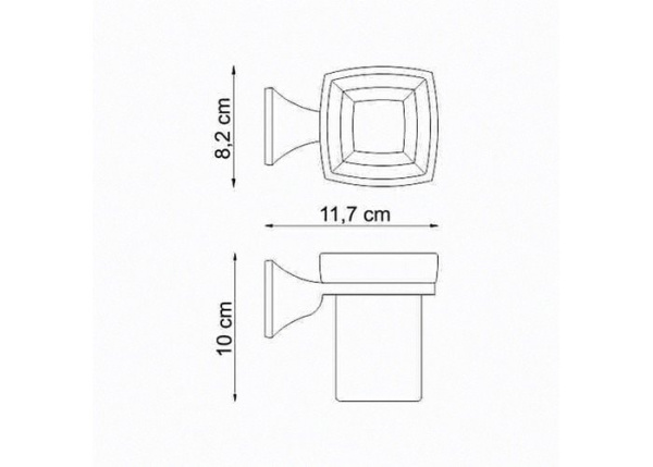 Подстаканник стеклянный WasserKRAFT Wern K-2528