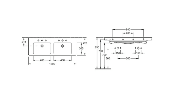 Раковина Villeroy&Boch Subway 2.0 7175D0R1