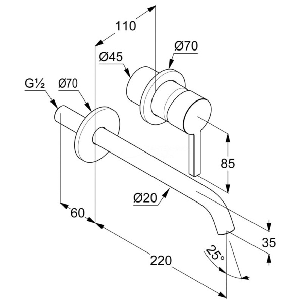 Термостатический смеситель для раковины Kludi Nova Fonte 202450515