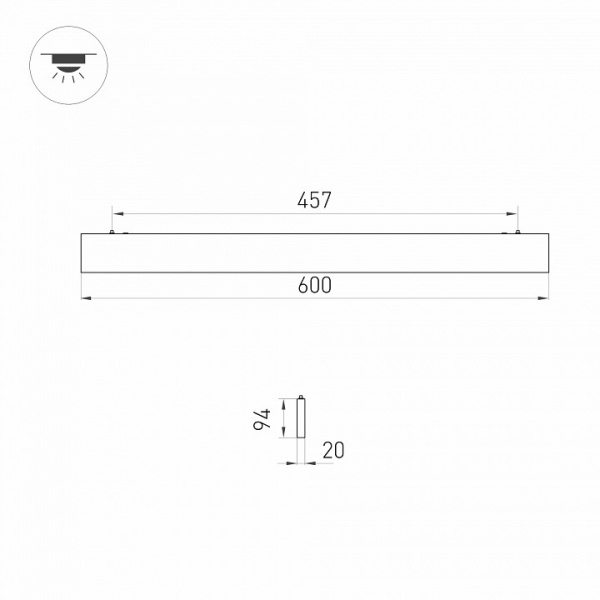 Модульный светильник Arlight LINEAIR FLAT 031527