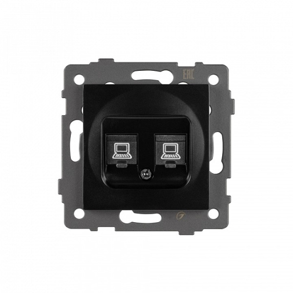 Розетка двойная RJ-12 и Ethernet RJ-45, без рамки Arlight SCT 049853