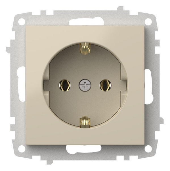 Розетка с заземлением без рамки Elbi Eleсtriс Zena Vega 609-010300-217