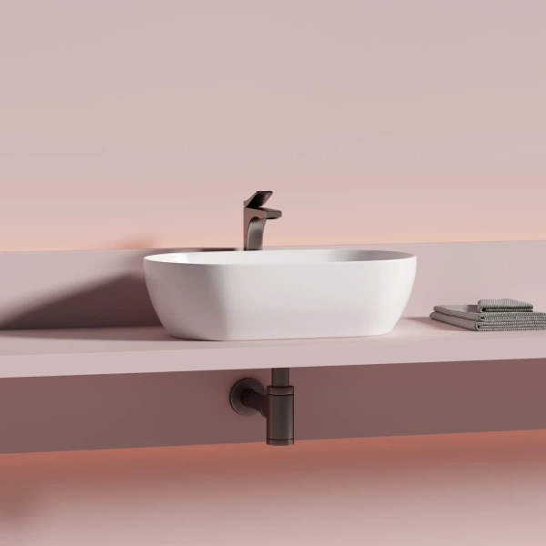 Раковина-чаша Ceramica Nova Twist CN12001 50x30 см, накладная, белый