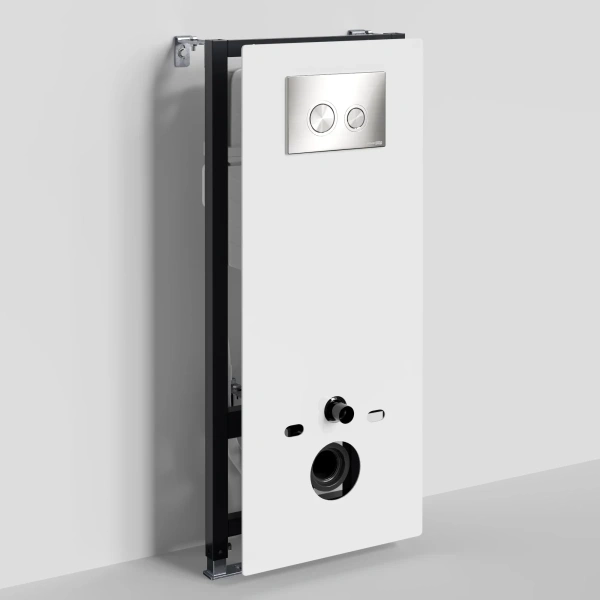 Инсталляция для унитаза WasserKRAFT Abens 20 20TLT.010.ME.WH.BN01 с кнопкой смыва, никель